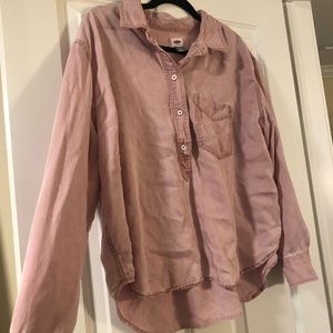 NWOT Pink Chambray Top